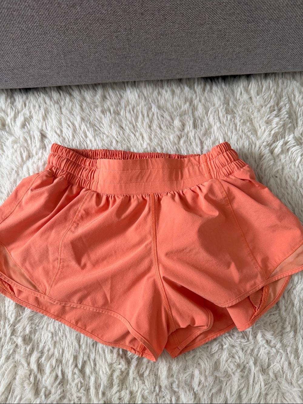 Coral Elastic Waist Athletic Shorts - Picture 2 of 4